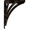 Ekena Millwork Nevio Wrought Iron Bracket, (Triple center brace), Antiqued Brass 2"W x 7 1/2"D x 10"H BKTM02X07X10TNEABS - alternate 6